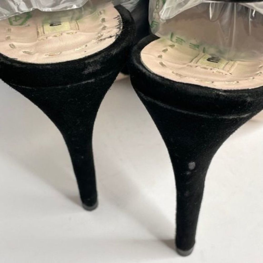 Miu Miu Calzaturre Donna Gray Black Suede Pumps - Picture 6 of 8